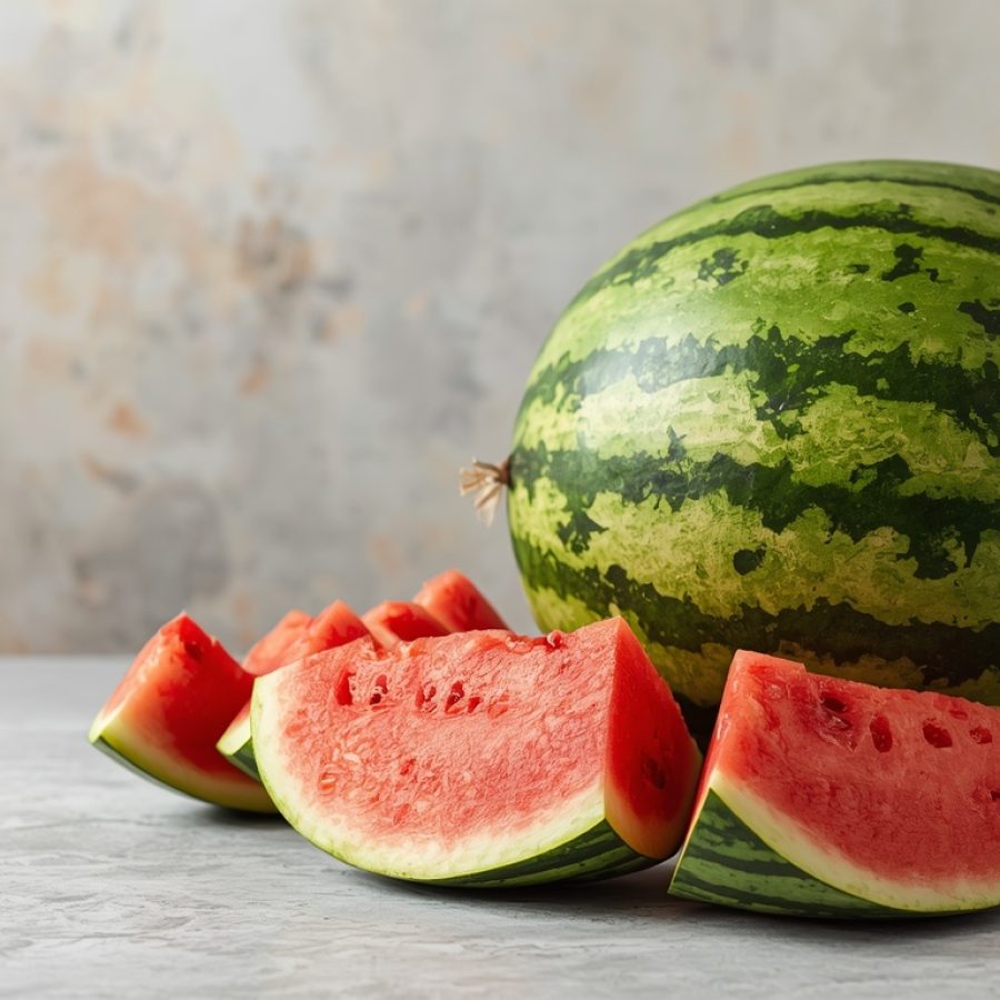 lucid-origin_A_picture_of_a_watermelon_on_a_table_with_slices_of_watermelon_next_to_it._It_sh-0
